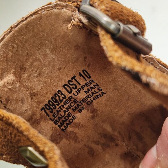 MinneTonka Brown Suede Fringe Studded Sandals Size 10 - Picture 8 of 8